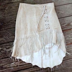 100% Real Leather Wet seal Skirt Sz 3